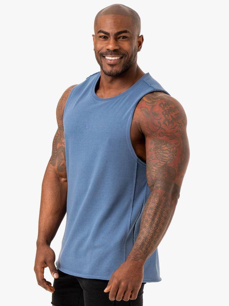 Blue Ryderwear Men Tanks Force Fleece Tank Men's Tanks | AU1115MA