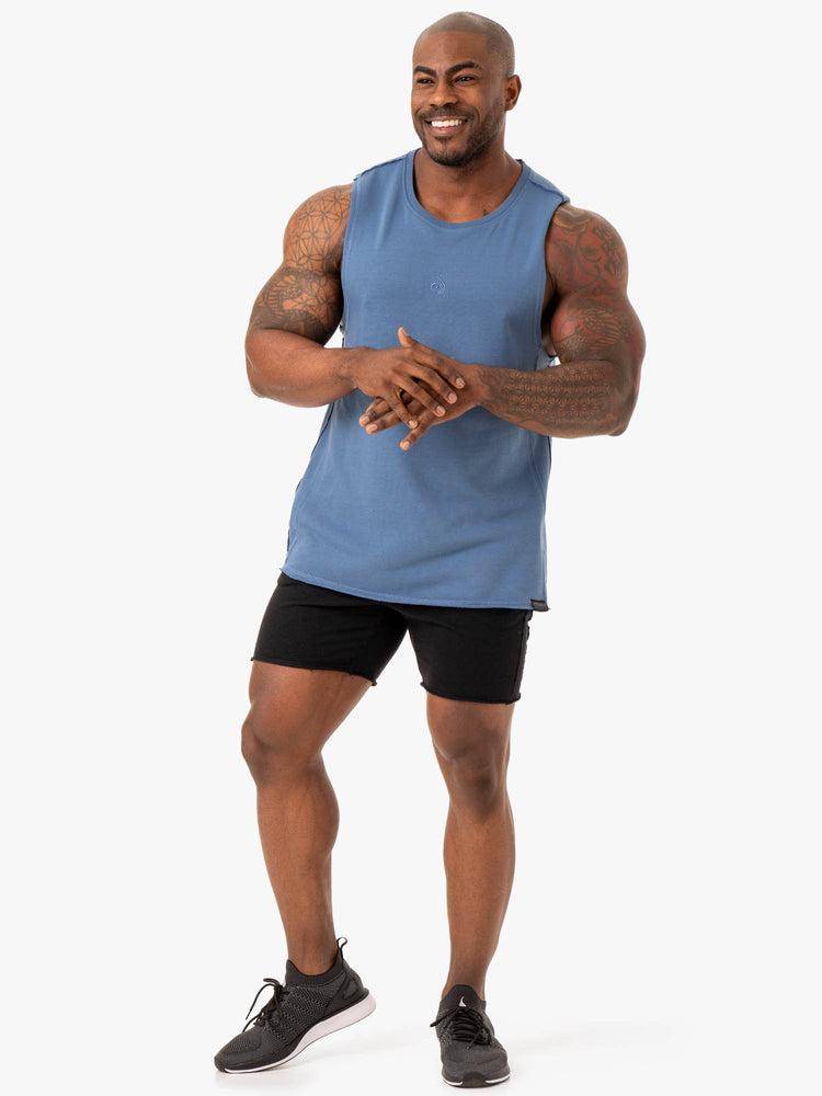 Blue Ryderwear Men Tanks Force Fleece Tank Men's Tanks | AU1115MA