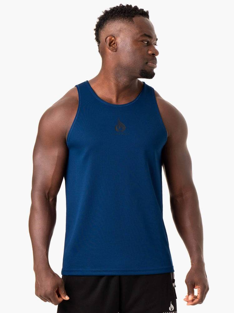 Blue Ryderwear Men Tanks Heighten Mesh Regular Tank Men's Tanks | AU1122UT