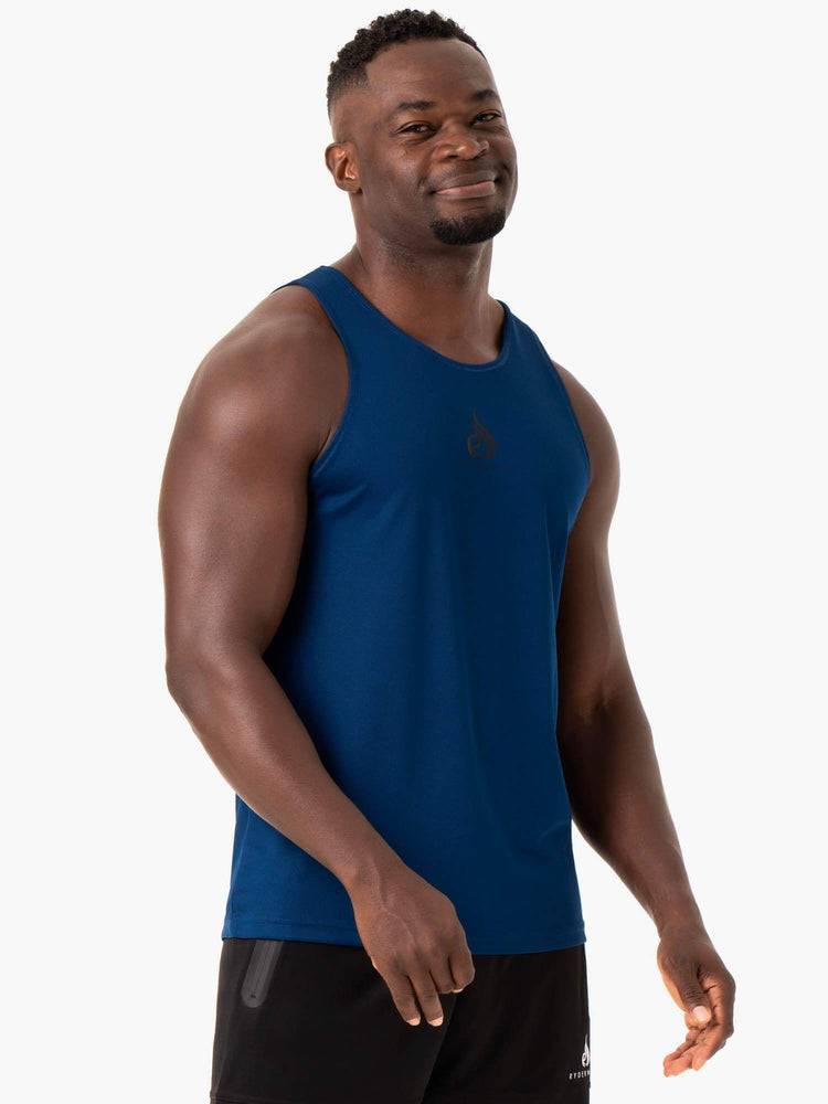 Blue Ryderwear Men Tanks Heighten Mesh Regular Tank Men\'s Tanks | AU1122UT