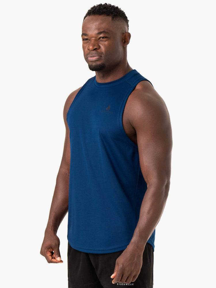 Blue Ryderwear Men Tanks Lift Mesh Baller Tank Men's Tanks | AU1145RW