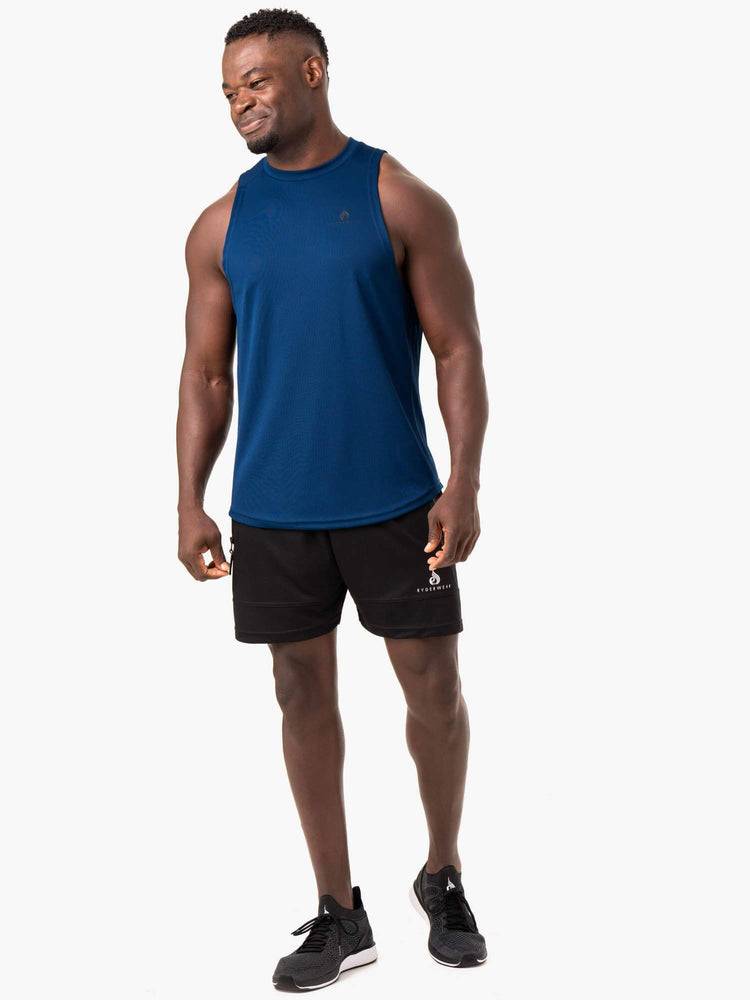 Blue Ryderwear Men Tanks Lift Mesh Baller Tank Men's Tanks | AU1145RW