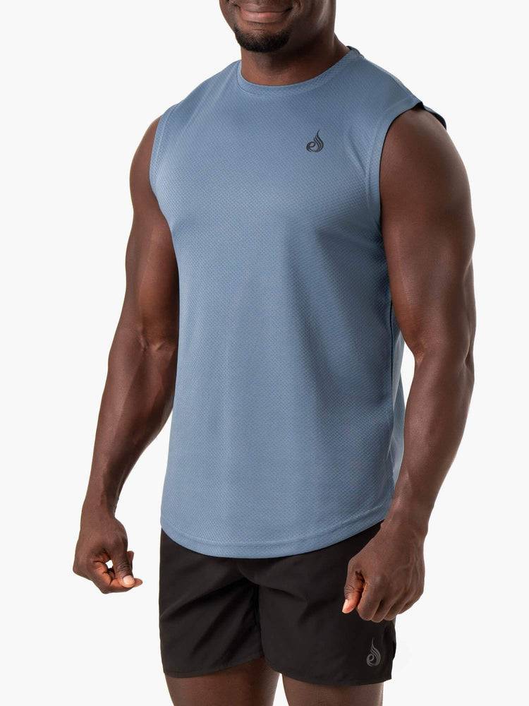 Blue Ryderwear Men Tanks Reflex Mesh Baller Tank Men's Tanks | AU1175IS