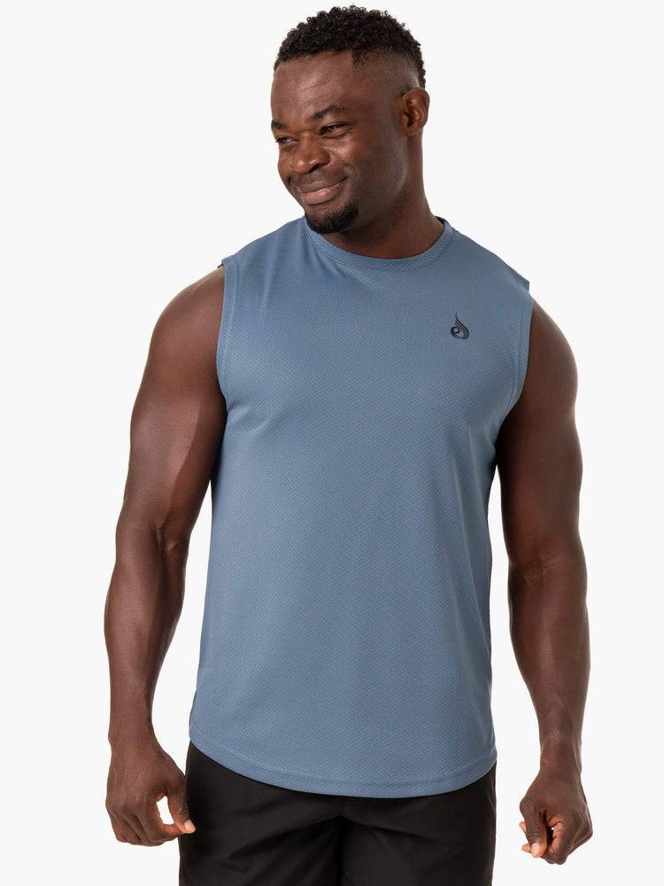 Blue Ryderwear Men Tanks Reflex Mesh Baller Tank Men\'s Tanks | AU1175IS