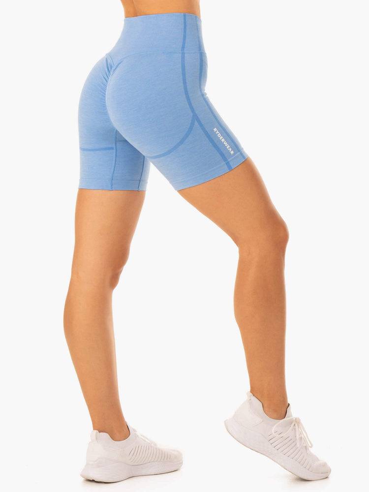 Blue Ryderwear Women Shorts Enhance Scrunch Bum Seamless Women's Shorts | AU1959SO