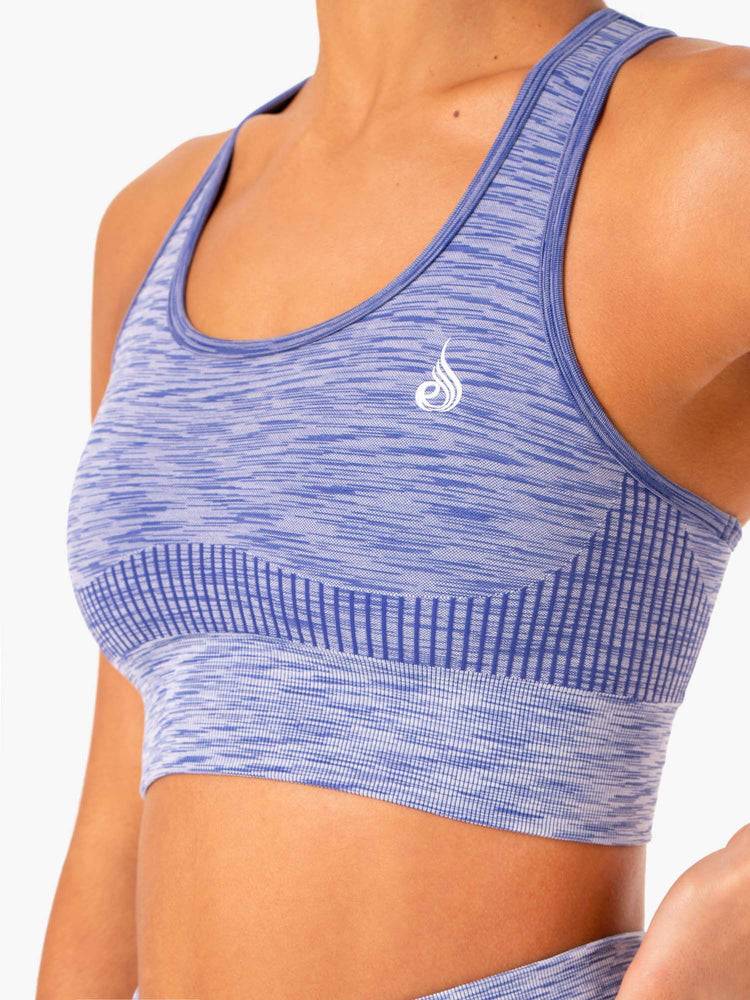 Blue Ryderwear Women Sports Bra Evolve Seamless Longline Women's Sports Bra | AU2367AP