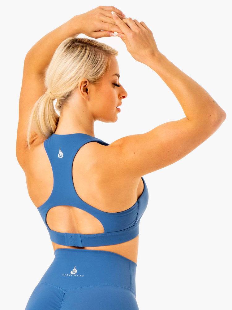 Blue Ryderwear Women Sports Bra Knockout Racer Back Women's Sports Bra | AU2364FM