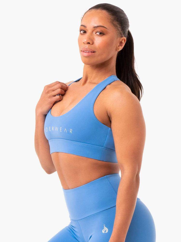 Blue Ryderwear Women Sports Bra Staples Cross Over Women's Sports Bra | AU2388HK