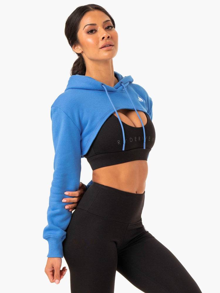 Blue Ryderwear Women Sweaters Staples Super Crop Women's Sweaters | AU2595JJ