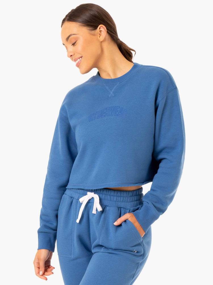 Blue Ryderwear Women Sweaters Ultimate Fleece Women's Sweaters | AU2633YU