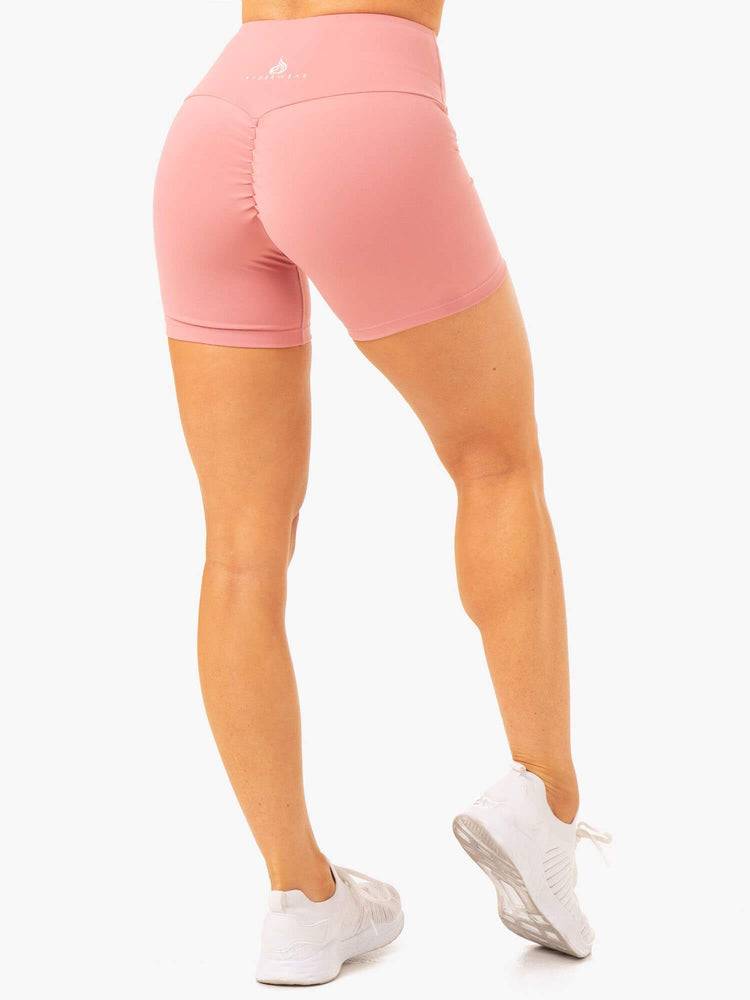 Blush Pink Ryderwear Women Shorts Vital Mid Length Scrunch Women's Shorts | AU2151CE