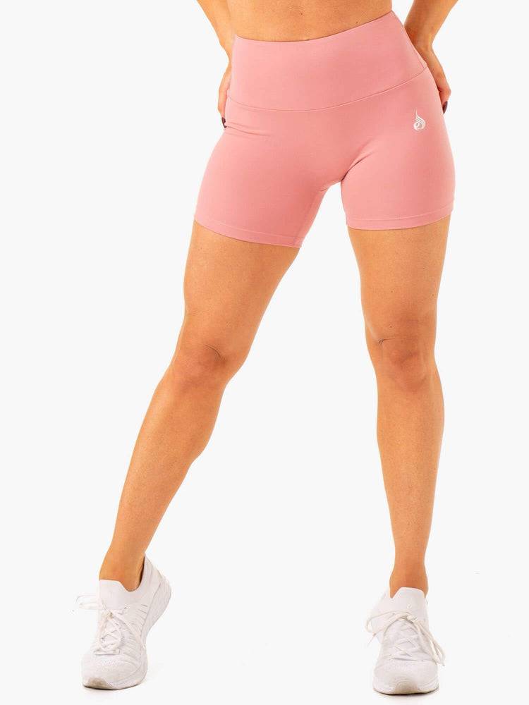 Blush Pink Ryderwear Women Shorts Vital Mid Length Scrunch Women's Shorts | AU2151CE