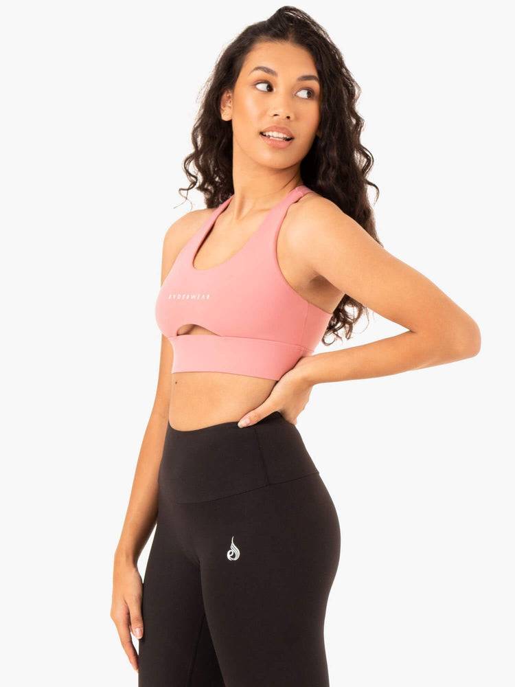 Blush Pink Ryderwear Women Sports Bra Focus Contour Women's Sports Bra | AU2303KI