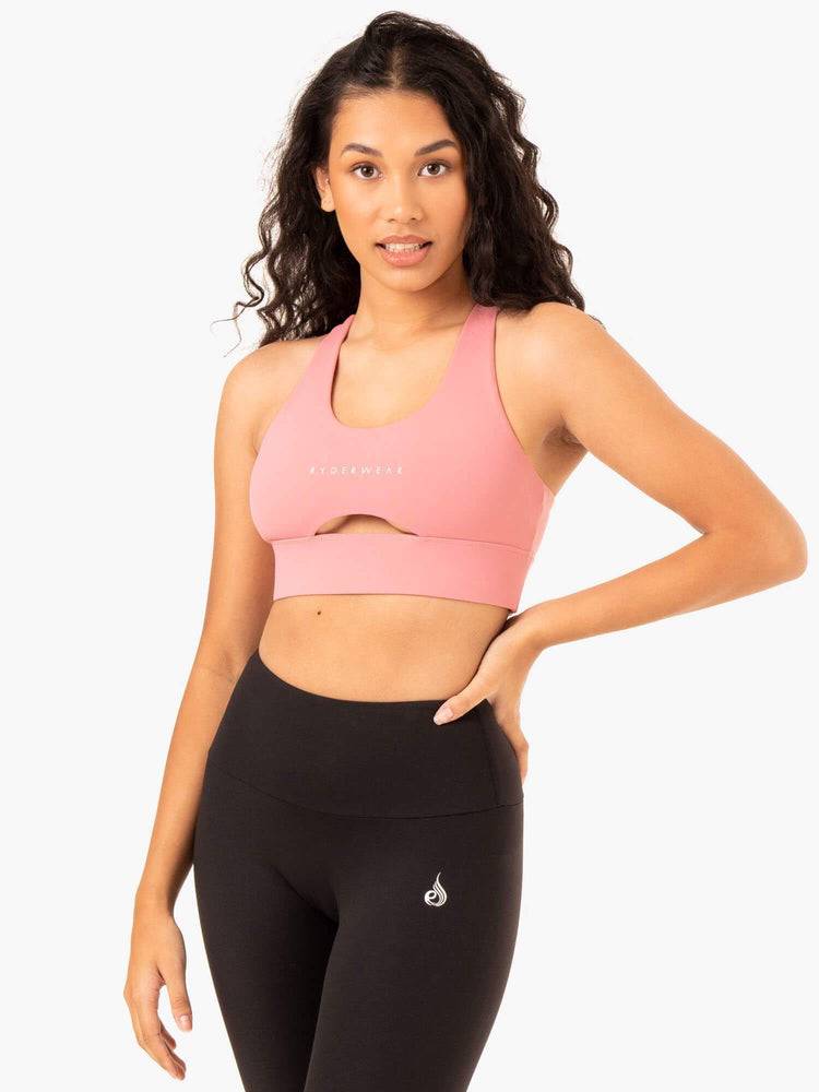 Blush Pink Ryderwear Women Sports Bra Focus Contour Women\'s Sports Bra | AU2303KI