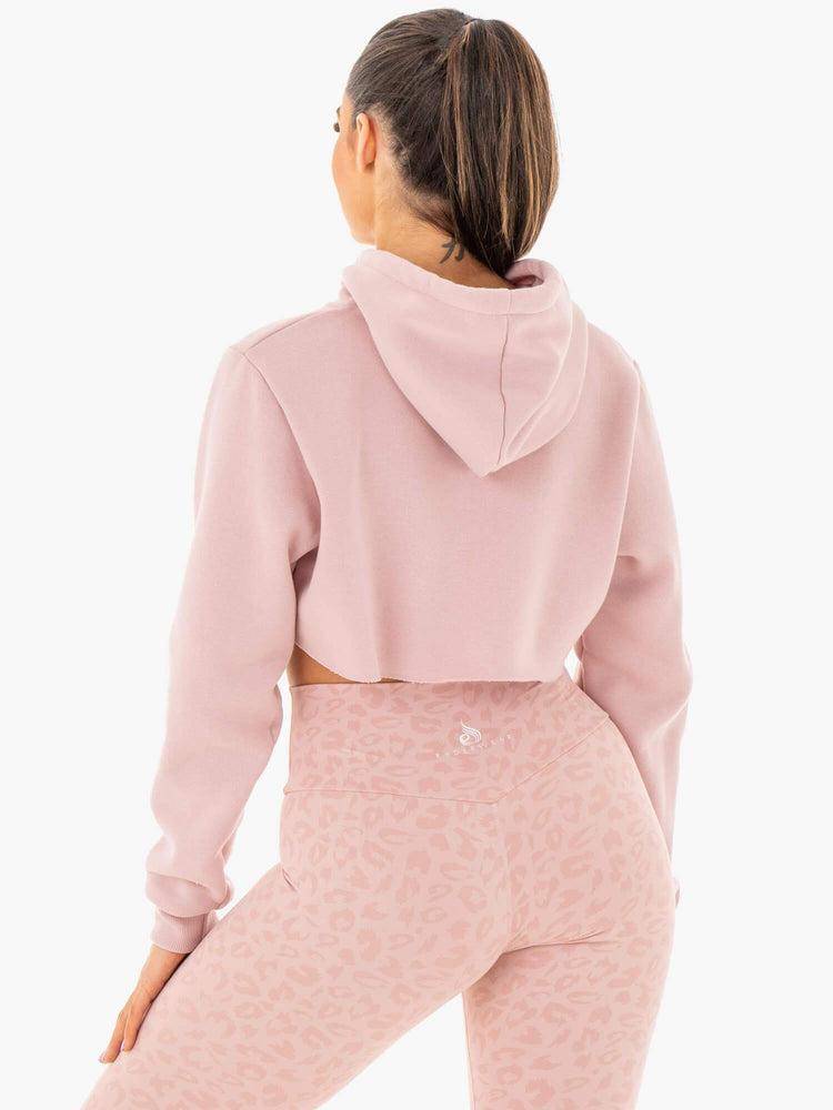 Blush Ryderwear Women Hoodie Wild Cropped Fleece Women's Hoodie | AU1669IS