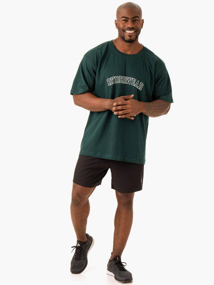 Bottle Green Ryderwear Men T Shirts Oversized Men's T Shirts | AU1276TV