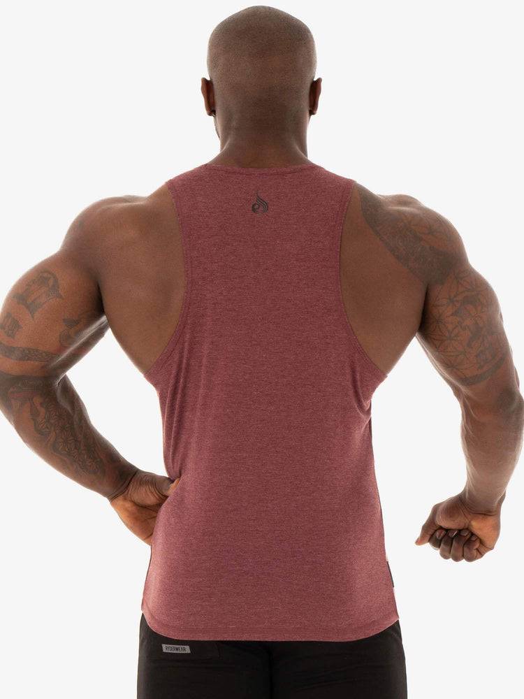 Burgundy Marl Ryderwear Men Tanks Focus Baller Tank Men's Tanks | AU1104GL