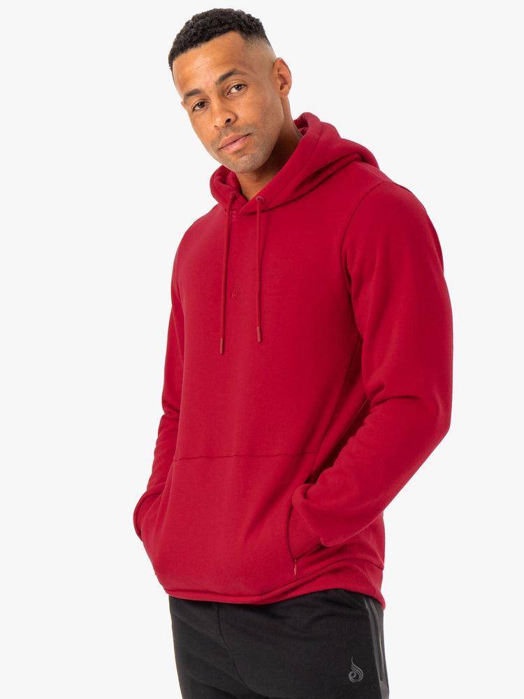 Burgundy Ryderwear Men Hoodie Restore Pullover Men's Hoodie | AU1486UT