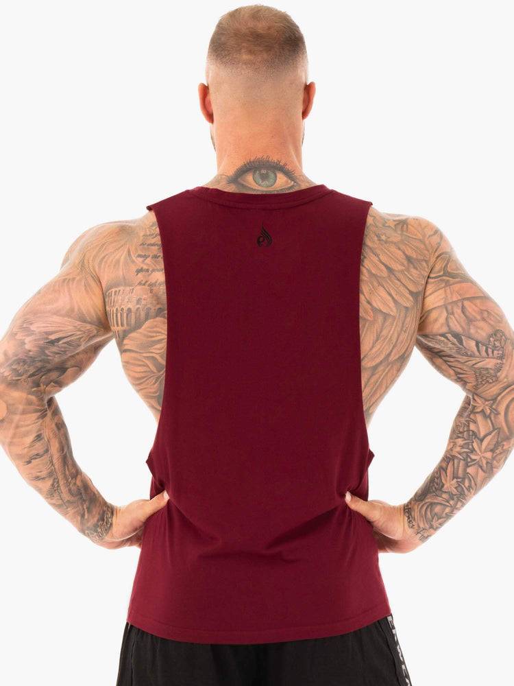 Burgundy Ryderwear Men Tanks Active Cotton Baller Tank Men's Tanks | AU1058XF