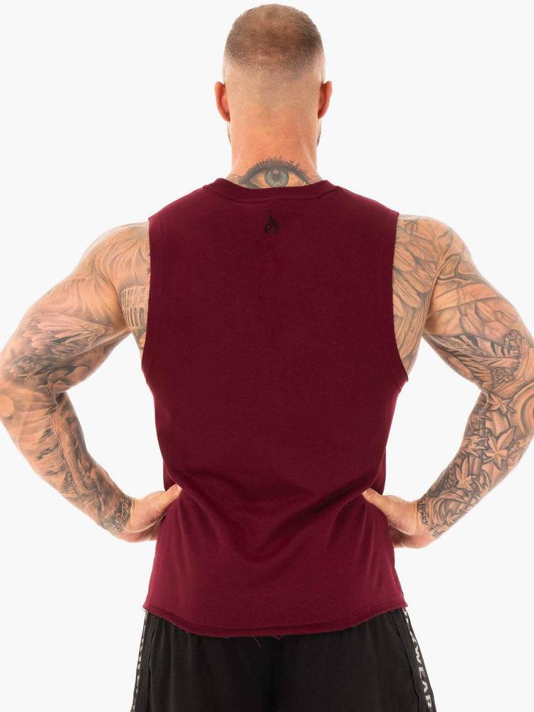 Burgundy Ryderwear Men Tanks Performance Baller Tank Men's Tanks | AU1160LH