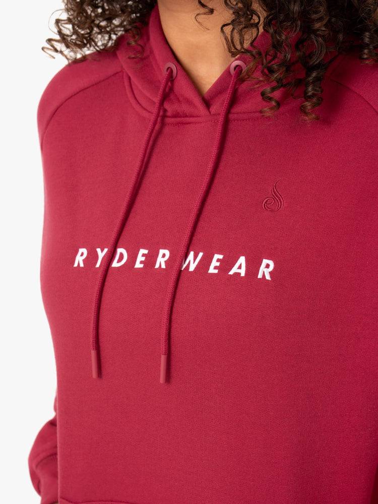 Burgundy Ryderwear Women Hoodie Off Duty Fleece Women's Hoodie | AU1656XF