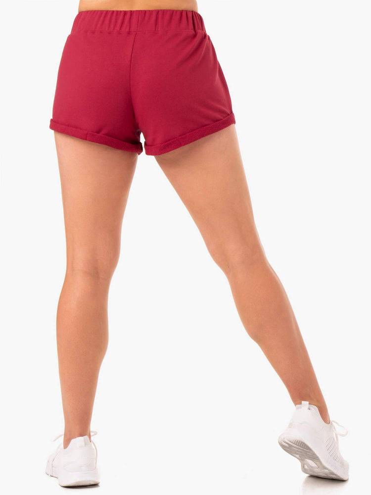 Burgundy Ryderwear Women Shorts Off Duty Fleece Women's Shorts | AU2140AP