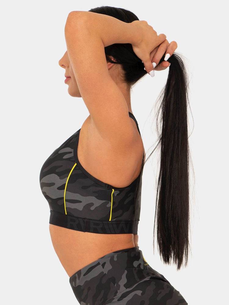 Camo Ryderwear Women Sports Bra BFCAMO Zip Up Women's Sports Bra | AU2499OR