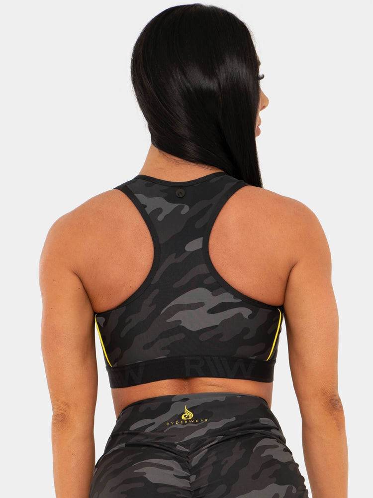 Camo Ryderwear Women Sports Bra BFCAMO Zip Up Women's Sports Bra | AU2499OR