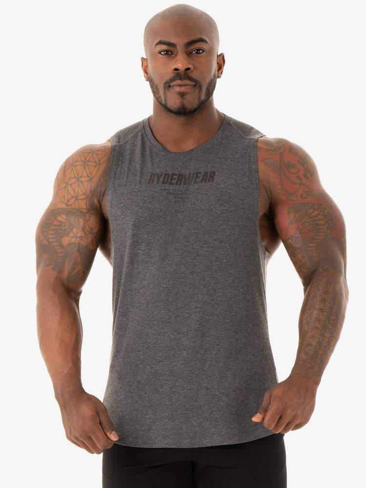 Charcoal Marl Ryderwear Men Tanks Core Baller Tank Men\'s Tanks | AU1082LH