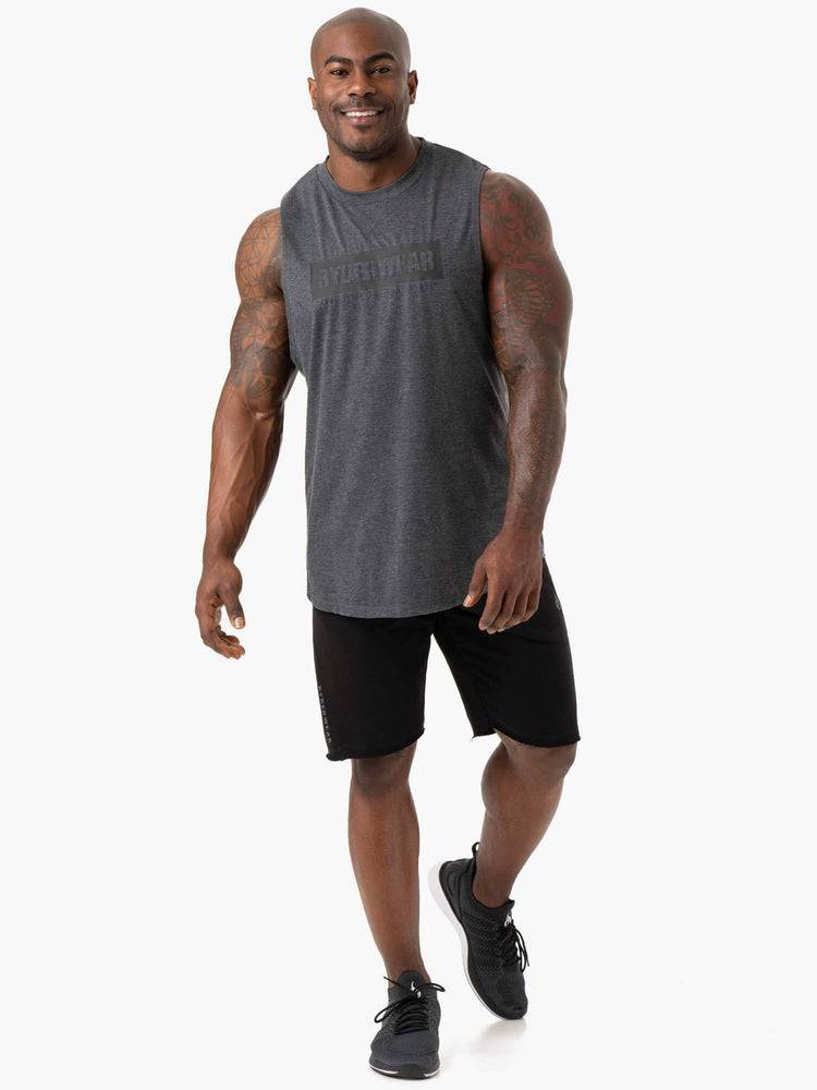 Charcoal Marl Ryderwear Men Tanks Iron Baller Tank Men's Tanks | AU1136XF