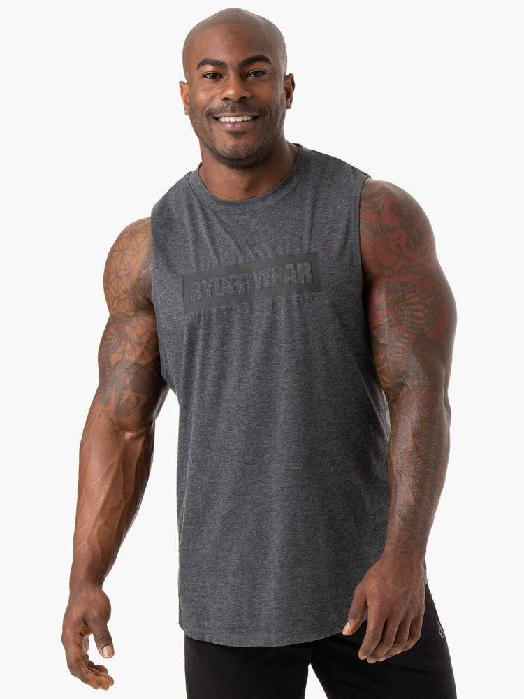 Charcoal Marl Ryderwear Men Tanks Iron Baller Tank Men\'s Tanks | AU1136XF