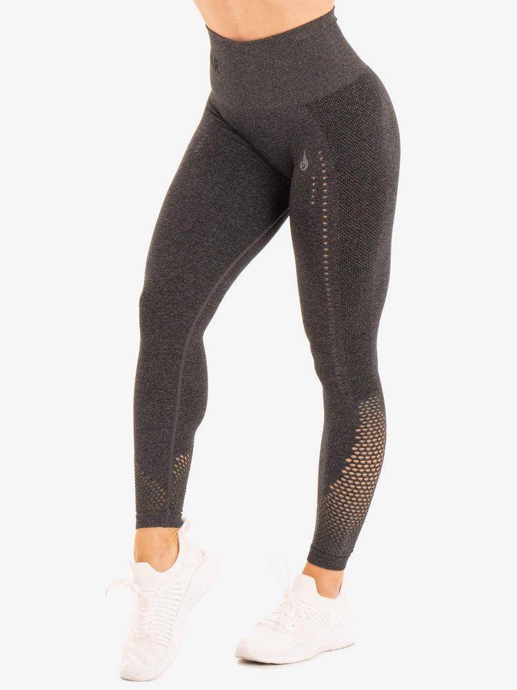 Charcoal Marl Ryderwear Women Leggings Seamless Staples Women's Leggings | AU1930OR