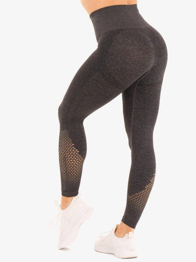 Charcoal Marl Ryderwear Women Leggings Seamless Staples Women's Leggings | AU1930OR