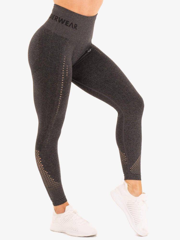 Charcoal Marl Ryderwear Women Leggings Seamless Staples Women's Leggings | AU1930OR