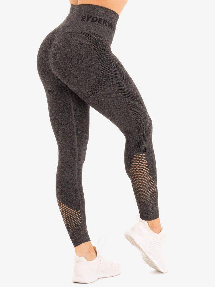 Charcoal Marl Ryderwear Women Leggings Seamless Staples Women\'s Leggings | AU1930OR