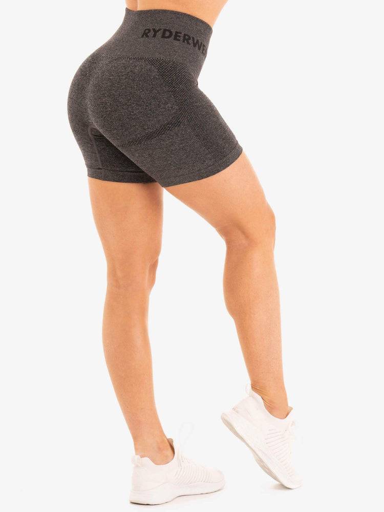 Charcoal Marl Ryderwear Women Shorts Seamless Staples Women's Shorts | AU2213YU