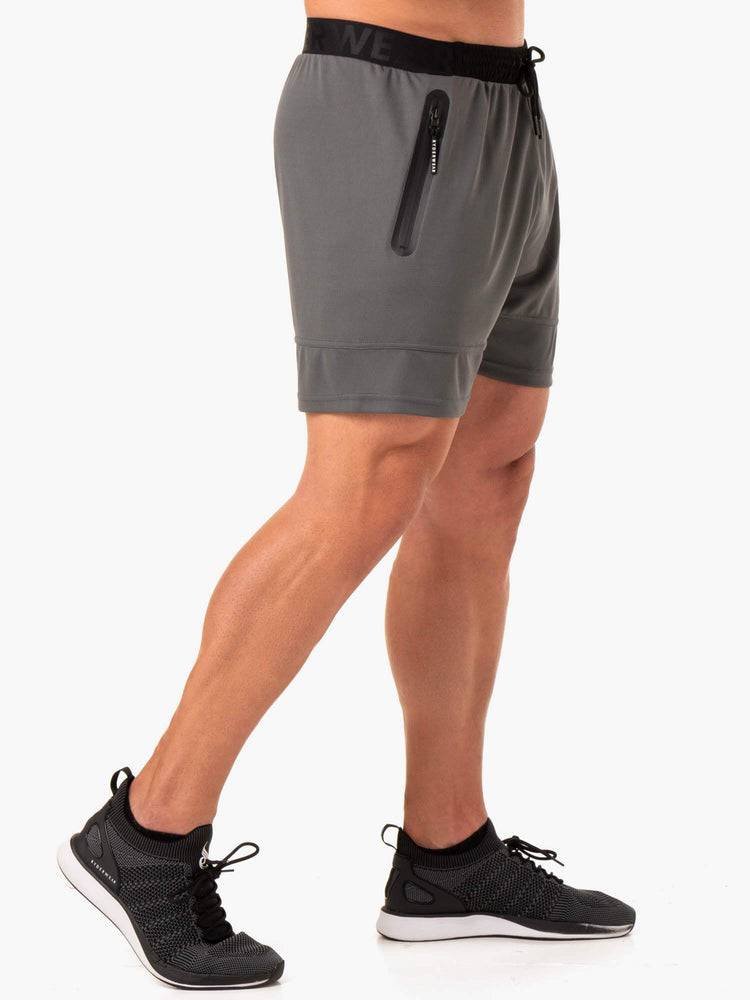 Charcoal Ryderwear Men Shorts Action Mesh Men's Shorts | AU1340JJ