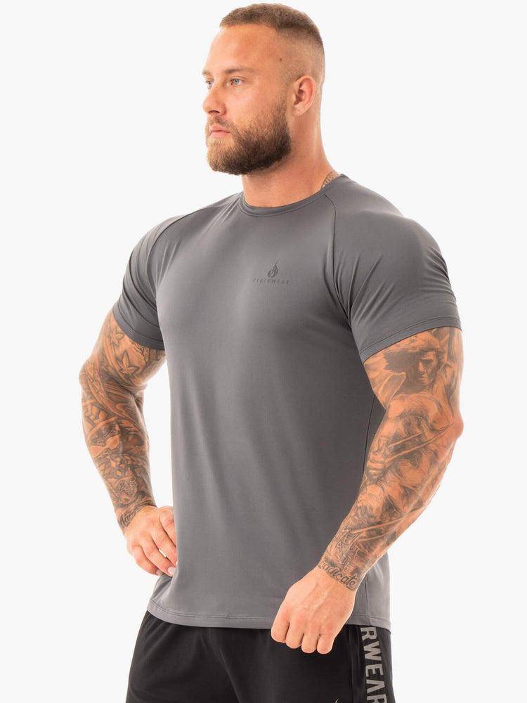 Charcoal Ryderwear Men T Shirts Breeze Men's T Shirts | AU1205SO