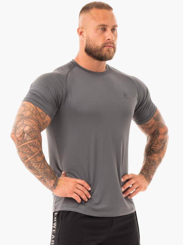 Charcoal Ryderwear Men T Shirts Breeze Men's T Shirts | AU1205SO