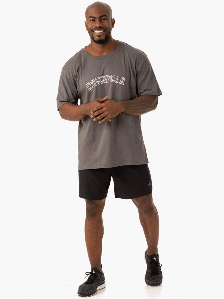 Charcoal Ryderwear Men T Shirts Oversized Men's T Shirts | AU1277YU