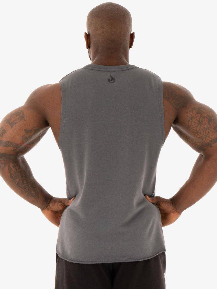 Charcoal Ryderwear Men Tanks Flex Fleece Tank Men's Tanks | AU1100AP