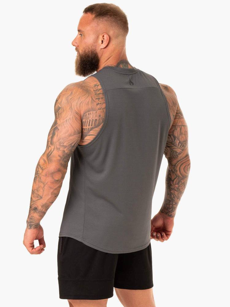 Charcoal Ryderwear Men Tanks Lift Mesh Baller Tank Men's Tanks | AU1142QZ