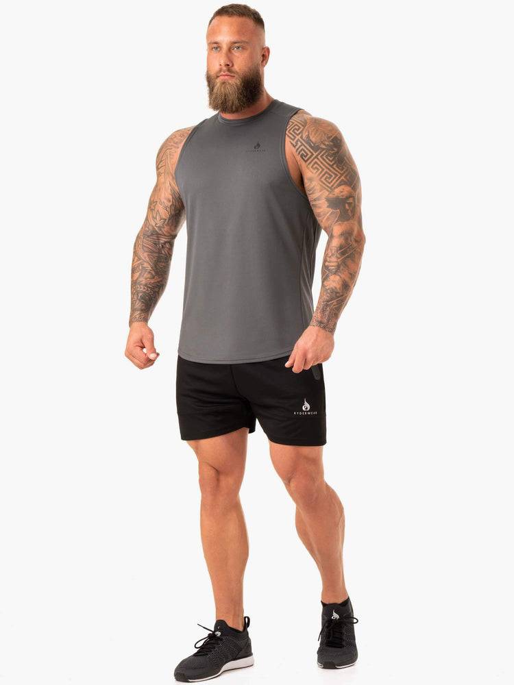 Charcoal Ryderwear Men Tanks Lift Mesh Baller Tank Men's Tanks | AU1142QZ