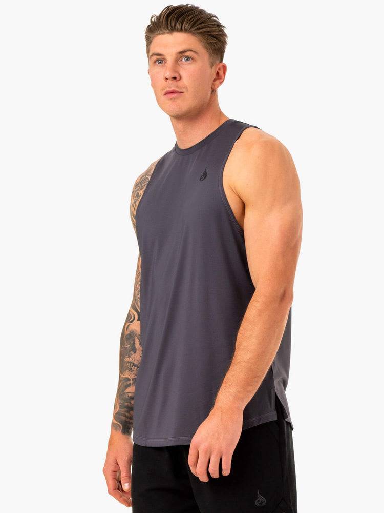 Charcoal Ryderwear Men Tanks Optimal Mesh Tank Men's Tanks | AU1152AP