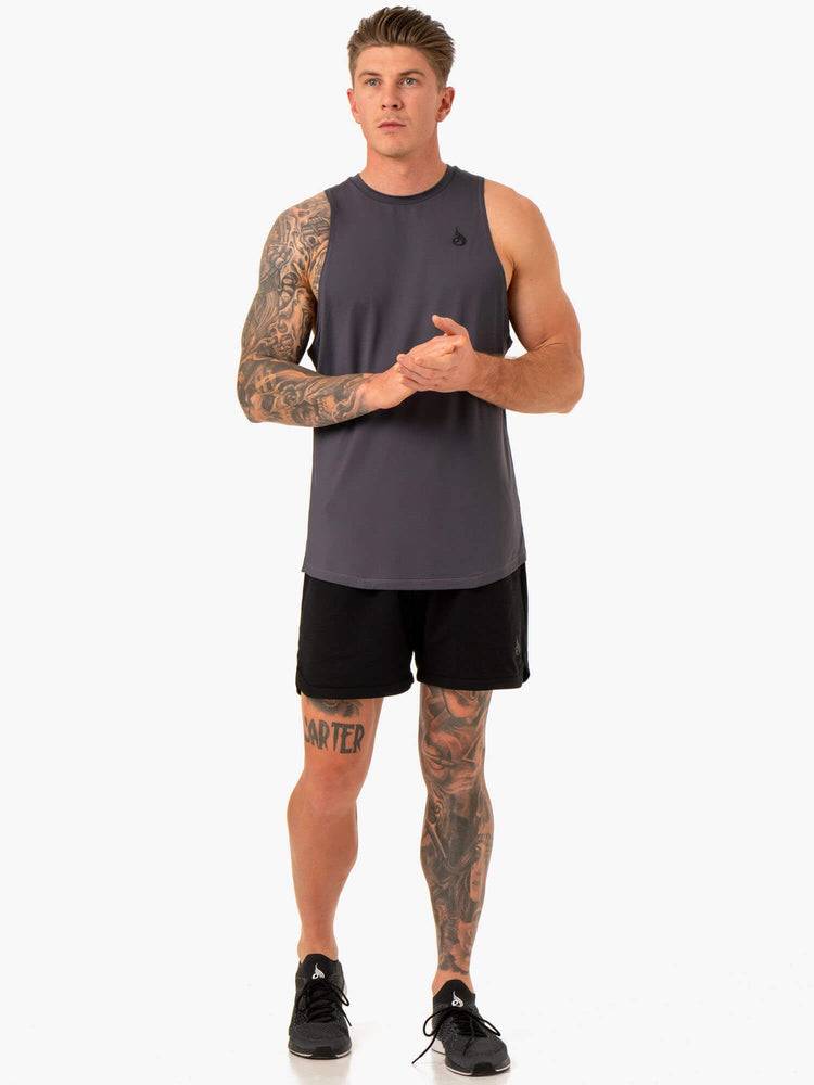 Charcoal Ryderwear Men Tanks Optimal Mesh Tank Men's Tanks | AU1152AP