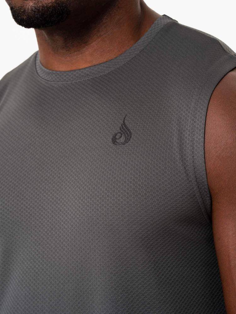 Charcoal Ryderwear Men Tanks Reflex Mesh Baller Tank Men's Tanks | AU1173YU