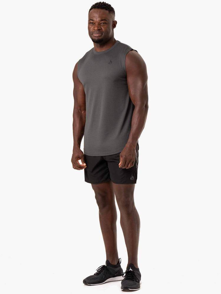 Charcoal Ryderwear Men Tanks Reflex Mesh Baller Tank Men's Tanks | AU1173YU