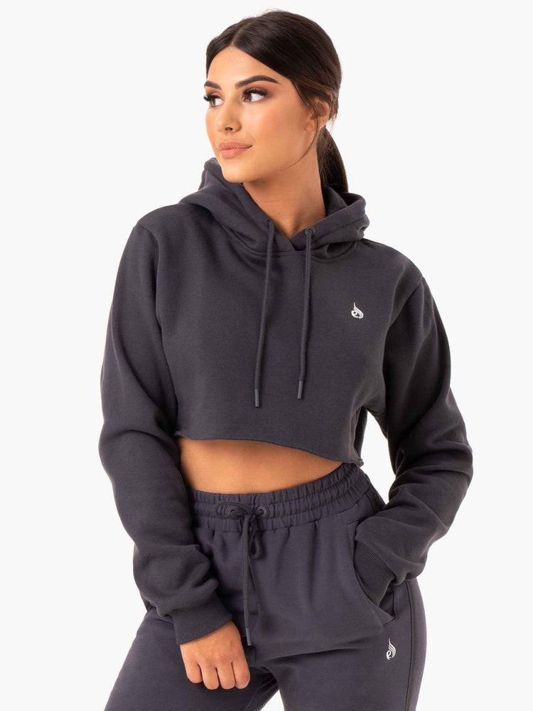 Charcoal Ryderwear Women Hoodie Base Pullover Women's Hoodie | AU1667YU