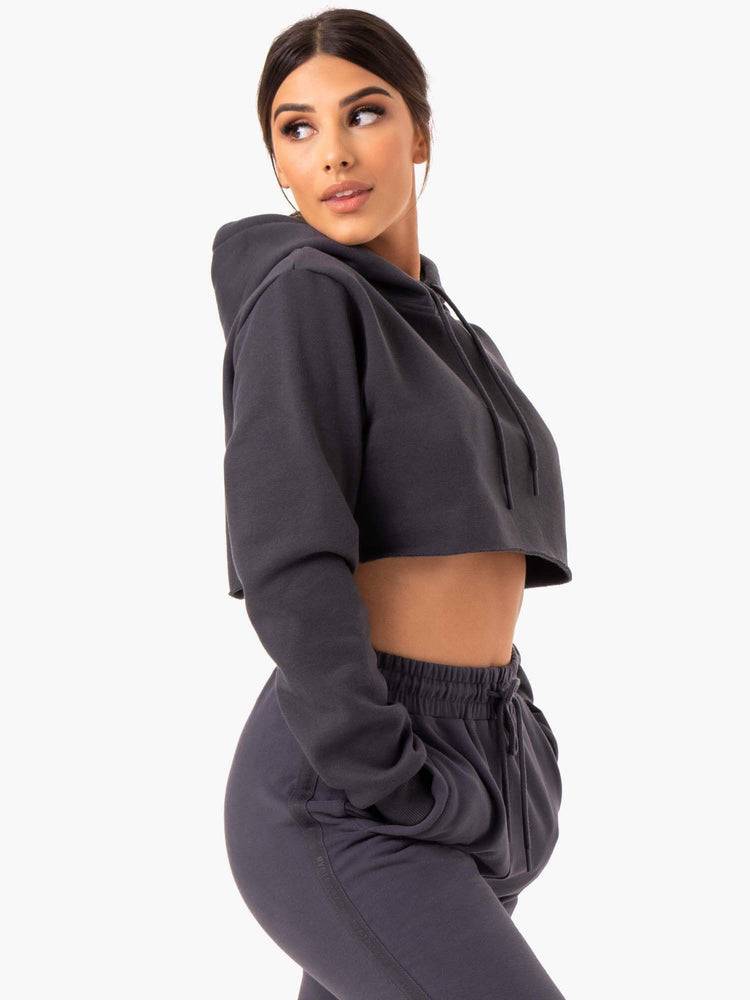 Charcoal Ryderwear Women Hoodie Base Pullover Women's Hoodie | AU1667YU