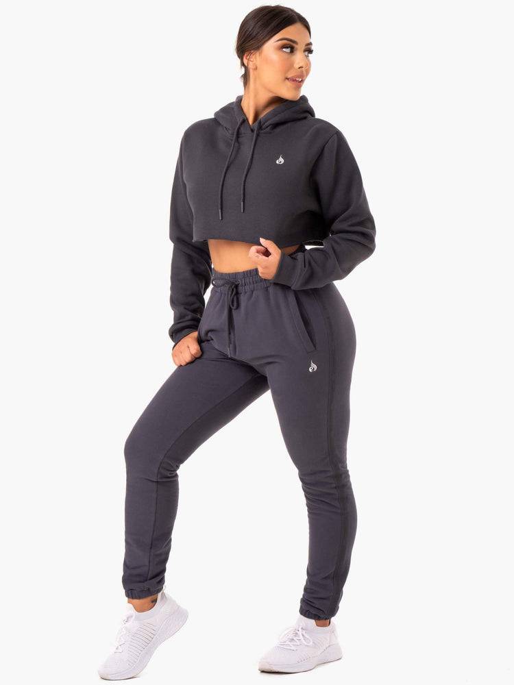 Charcoal Ryderwear Women Hoodie Base Pullover Women's Hoodie | AU1667YU